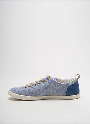 Baskets bout rond talon plat jusqu'à 3cm bleu PALLADIUM femme