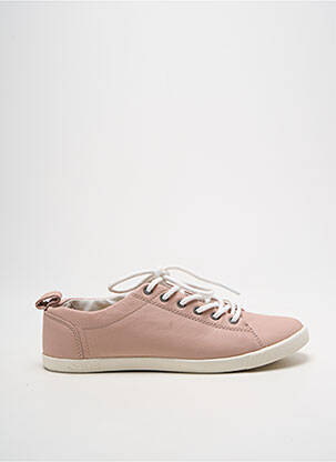Baskets bout rond talon plat jusqu'à 3cm rose PALLADIUM femme