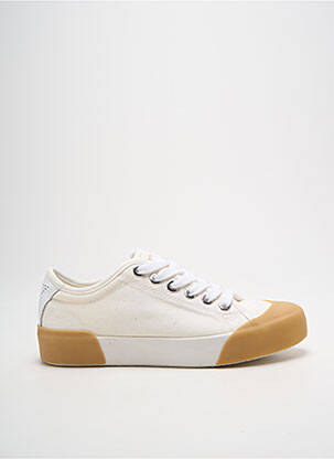 Baskets semelle amovible talon plat jusqu'à 3cm blanc PATRIOTIC femme