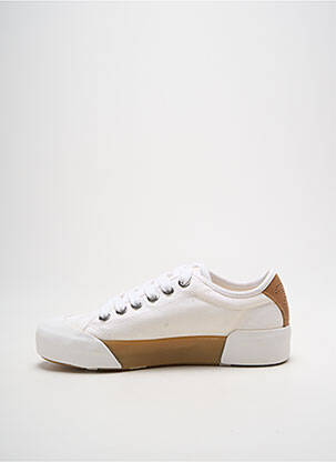 Baskets bout rond talon plat jusqu'à 3cm blanc PATRIOTIC femme