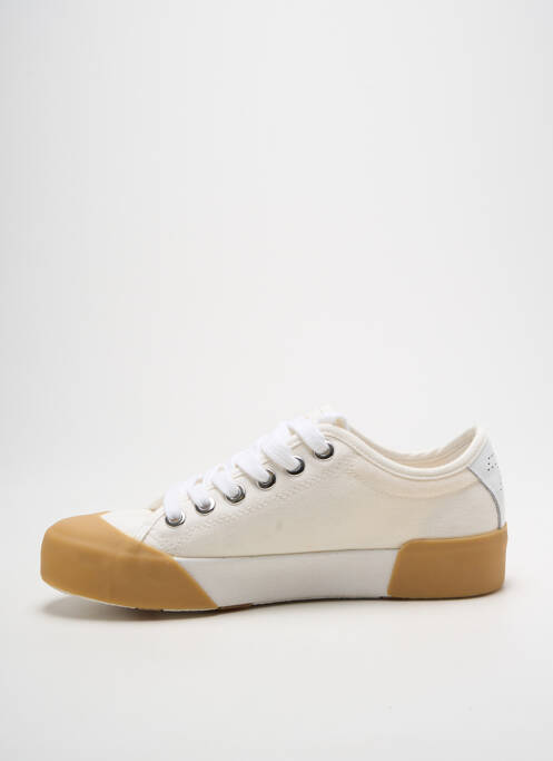 Baskets semelle amovible talon plat jusqu'à 3cm blanc PATRIOTIC femme