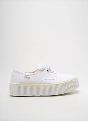 Baskets talon compensé talon de 4 à 6cm blanc VICTORIA femme