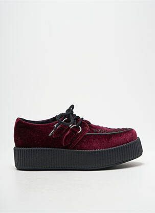 Derbies bout rond talon de 4 à 6cm violet T-U-K femme