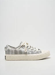 Baskets bout rond talon plat jusqu'à 3cm gris PALLADIUM femme