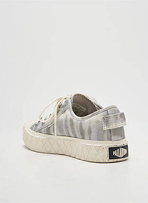 Baskets bout rond talon plat jusqu'à 3cm gris PALLADIUM femme