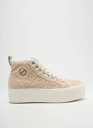 Baskets plateforme talon de 4 à 6cm beige NO NAME femme