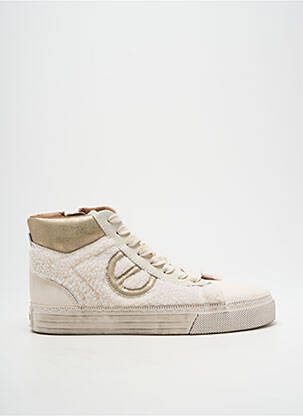 Baskets fermeture zip et lacets talon plat jusqu'à 3cm or NO NAME femme