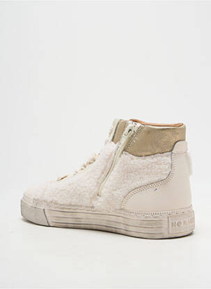 Baskets fermeture zip et lacets talon plat jusqu'à 3cm or NO NAME femme