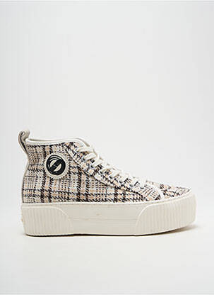 Baskets plateforme talon de 4 à 6cm beige NO NAME femme