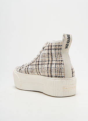 Baskets plateforme talon de 4 à 6cm beige NO NAME femme
