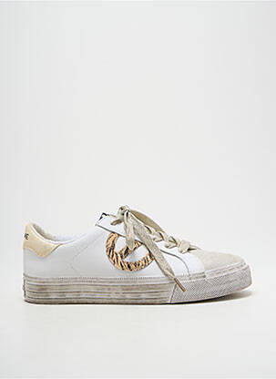 Baskets bout rond talon plat jusqu'à 3cm blanc NO NAME femme