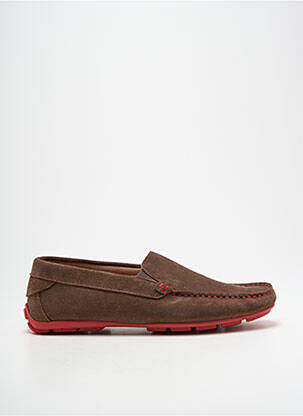Mocassins nubuck bout carré marron HIPNESS homme