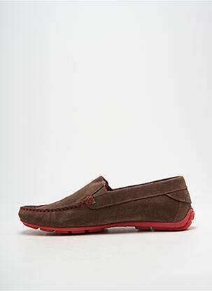 Mocassins nubuck bout carré marron HIPNESS homme