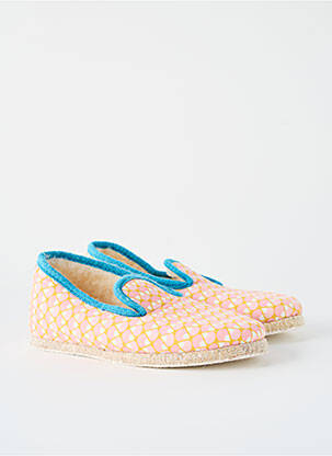 Chaussons/pantoufles bout rond talon plat jusqu'à 3cm rose CHAUSSE MOUTON femme