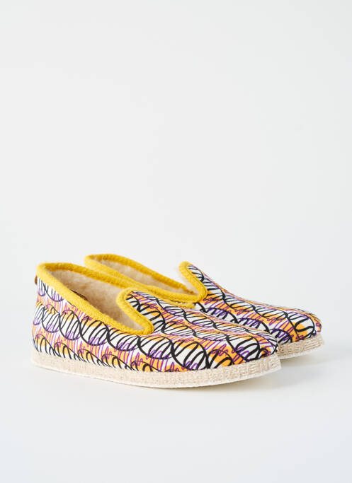 Chaussons/Pantoufles jaune CHAUSSE MOUTON pour femme