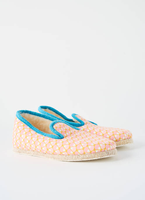 Chaussons/Pantoufles rose CHAUSSE MOUTON pour femme