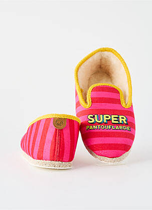 Chaussons/pantoufles bout rond talon plat jusqu'à 3cm rose CHAUSSE MOUTON femme