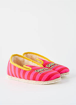 Chaussons/Pantoufles rose CHAUSSE MOUTON pour femme