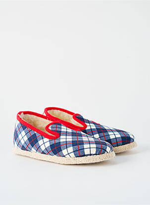 Chaussons/pantoufles bout rond bout rond bleu CHAUSSE MOUTON unisexe
