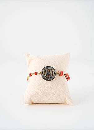 Bracelet ornement pierre rouge SATINE femme