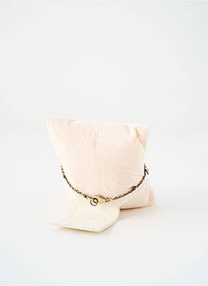 Bracelet fermeture fermoir mousqueton bleu SATINE femme