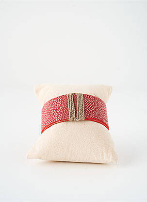 Bracelet manchette rouge SATINE femme