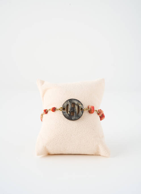 Bracelet ornement pierre rouge SATINE femme