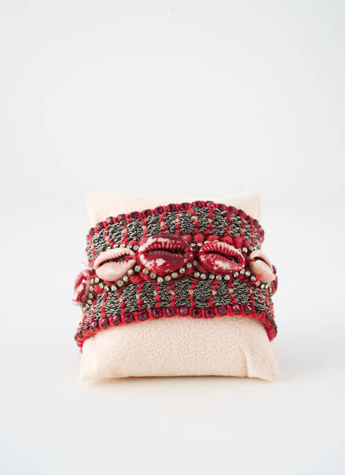 Bracelet ornement oxyde de zirconium rouge AMBRE BABZOE femme