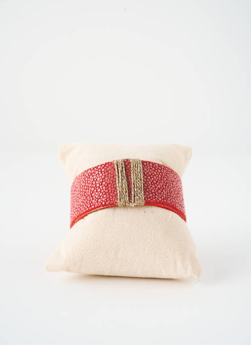 Bracelet manchette rouge SATINE femme