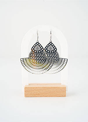 Boucles d’oreilles matériaux métal argent SATINE femme