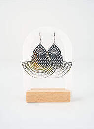 Boucles d’oreilles matériaux métal argent SATINE femme