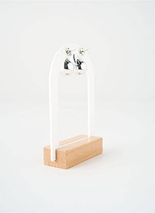 Boucles d’oreilles matériaux métal argent SATINE femme