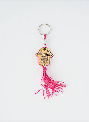 Porte-clé rose SATINE femme