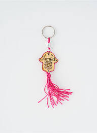 Porte-clé rose SATINE femme