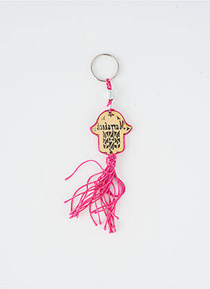 Porte-clé rose SATINE femme