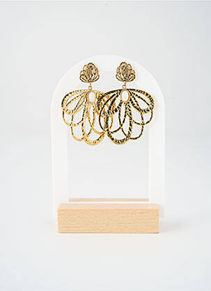 Boucles d’oreilles matériaux métal or SATINE femme