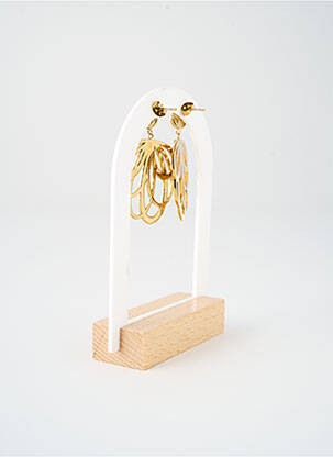 Boucles d’oreilles matériaux métal or SATINE femme