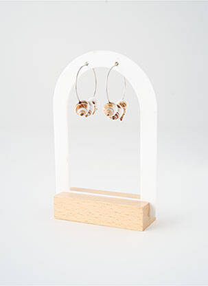 Boucles d’oreilles matériaux métal argent SATINE femme