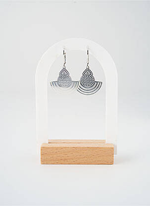 Boucles d’oreilles matériaux métal argent SATINE femme