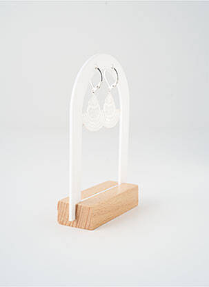 Boucles d’oreilles matériaux métal argent SATINE femme