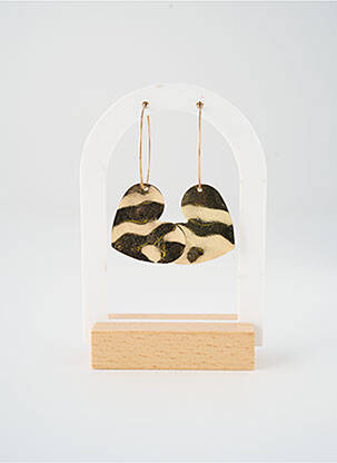 Boucles d’oreilles matériaux métal or SATINE femme