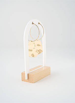 Boucles d’oreilles matériaux métal or SATINE femme