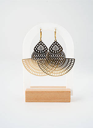 Boucles d’oreilles matériaux métal or SATINE femme