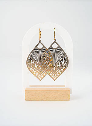 Boucles d’oreilles matériaux métal or SATINE femme