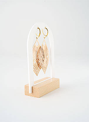 Boucles d’oreilles matériaux métal or SATINE femme