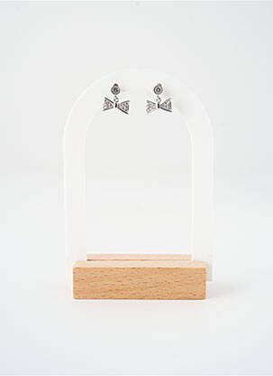 Boucles d’oreilles ornement oxyde de zirconium argent SATINE femme