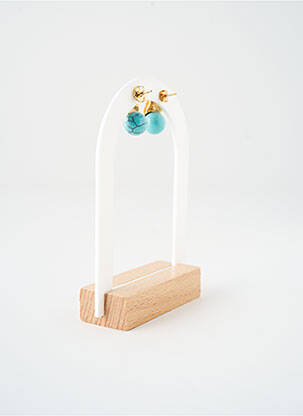 Boucles d’oreilles bleu SATINE femme