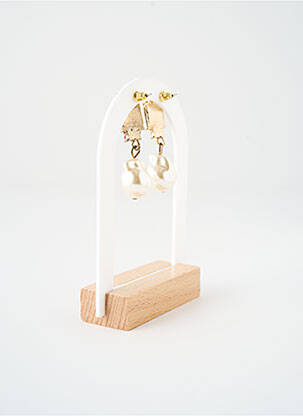 Boucles d’oreilles matériaux métal jaune SATINE femme