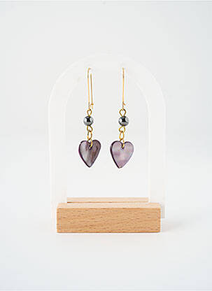 Boucles d’oreilles ornement breloque / pampille or SATINE femme