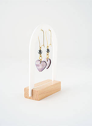 Boucles d’oreilles ornement breloque / pampille or SATINE femme
